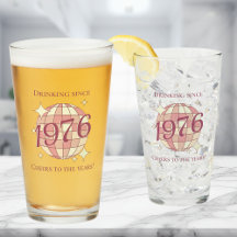 Verre à bière rétro 50e anniversaire 1976