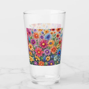 Verre à boire - Fleurs sauvages colorés