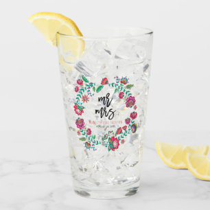 Verre à boire floral folklorique pour mariage