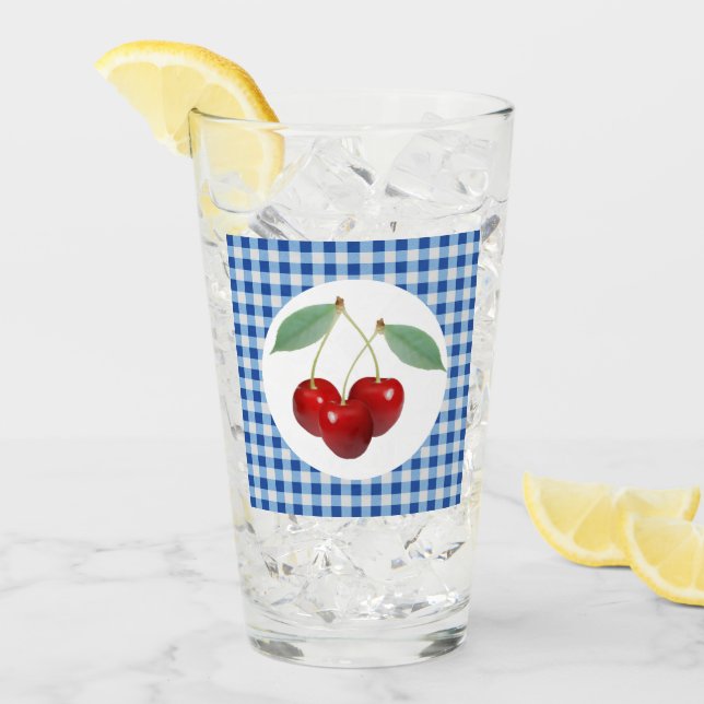 Verre à boire pour les cerises rétro (Devant glace)