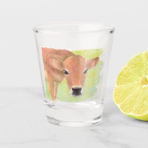Verre à liqueur de vache à aquarelle