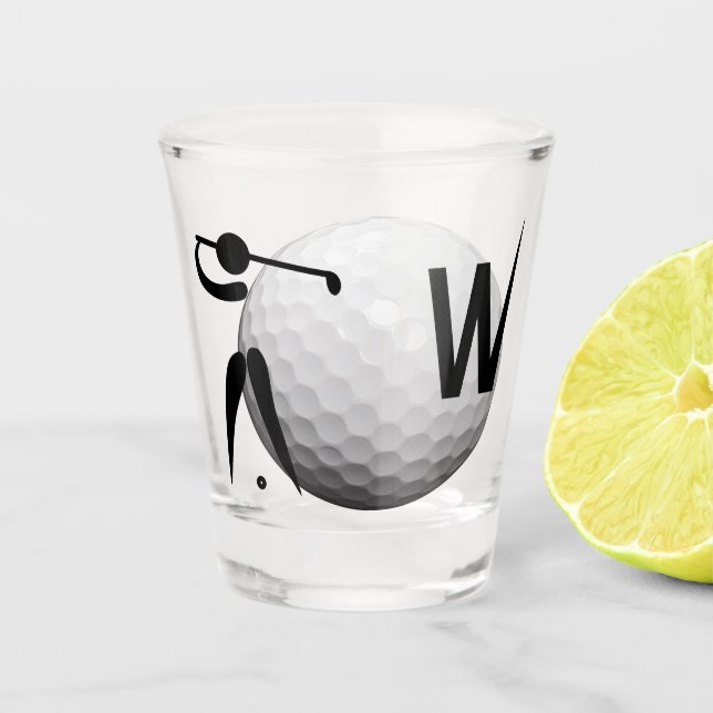 Verre à liqueur de whiskey de golf personnalisé (Devant)