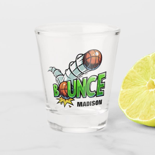Verre à liqueur nommé fait sur commande de (Devant)