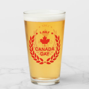 Verre à pied pour couronne de la Fête du Canada