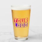 Verre à pinte logo personnalisé avec votre logo