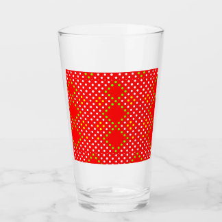 Verre à points rouges