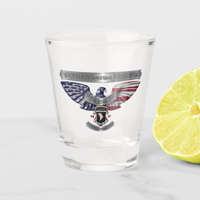 Verre A Shot 101e division aéroportée "Fière d'avoir servi" (Devant)