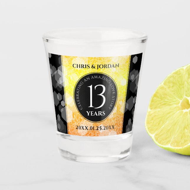 Verre A Shot 13ème anniversaire Mariage de la Citrine (Devant)