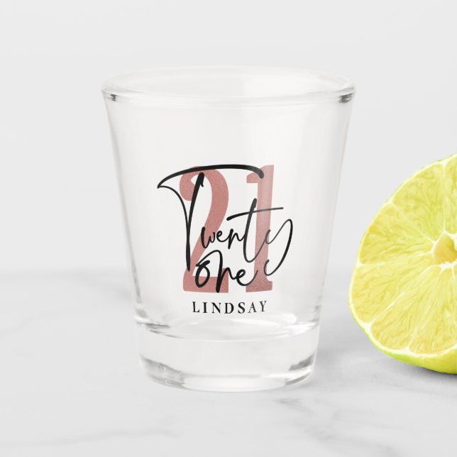 Verre A Shot 21 Anniversaire de la typographie (Devant)