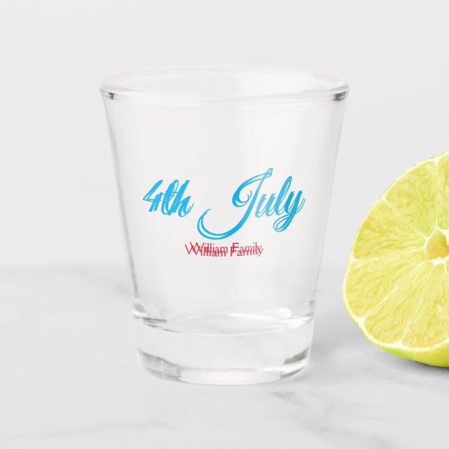 Verre A Shot 4 juillet jour d'indépendance ajouter nom texte pe (Devant)
