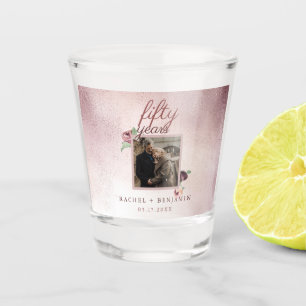 Verre A Shot 50 ans Mariage Anniversaire Rose Parties scintilla