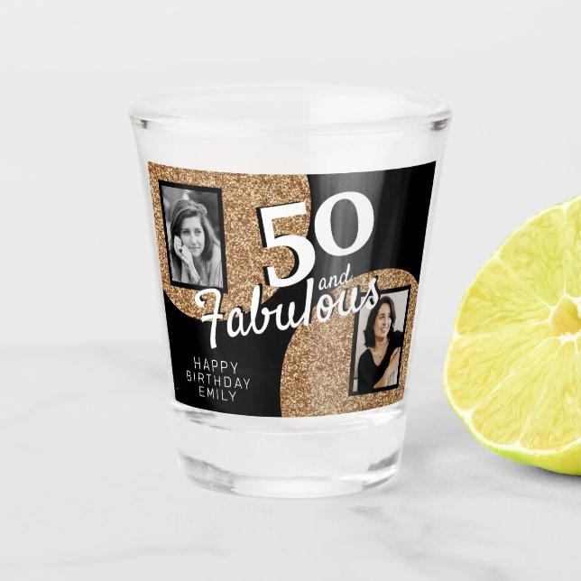 Verre A Shot 50 et Fabulous Gold Parties scintillant 2 Photo 50 (Devant)