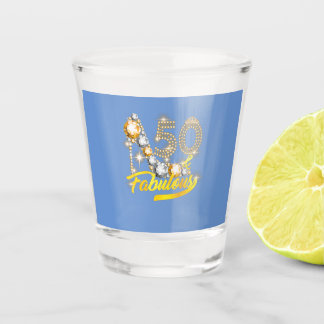 Verre A Shot 50 Fabuleux 50e anniversaire 50 ans vieux diamant