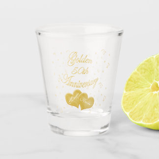 Verre A Shot 50e Anniversaire d'or Personnalisé