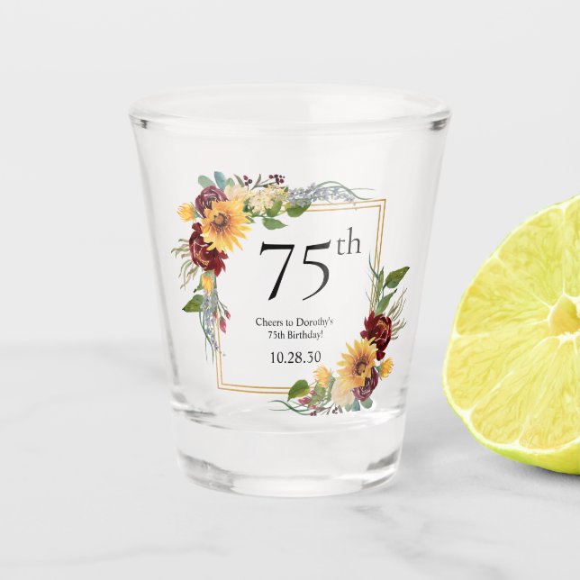 Verre A Shot 75e anniversaire Tournesols (Devant)