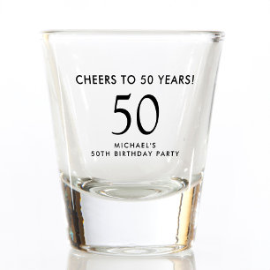 Verre A Shot À la cinquantaine, fête d'anniversaire