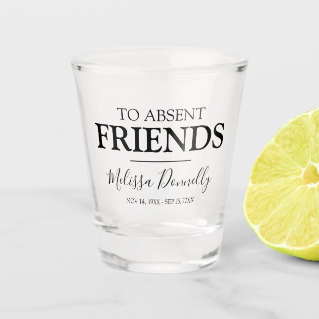 Verre A Shot À l'absence du mémorial des amis (Devant)