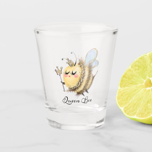 Verre A Shot Abeille géante avec couronne et baguette (Devant)