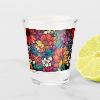 Verre A Shot Abstrait floral #71