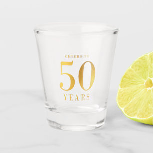 Verre A Shot Acclamations d'or de Faux à 50 ans d'anniversaire