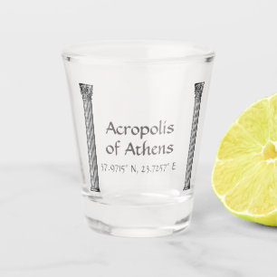 Verre A Shot Acropole d'Athènes Latitude Longitude