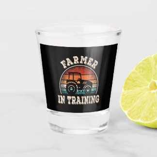 Verre A Shot Agriculteur en formation tracteur drôle agricultur