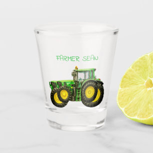 Verre A Shot Agriculteurs John Deere Tracteur