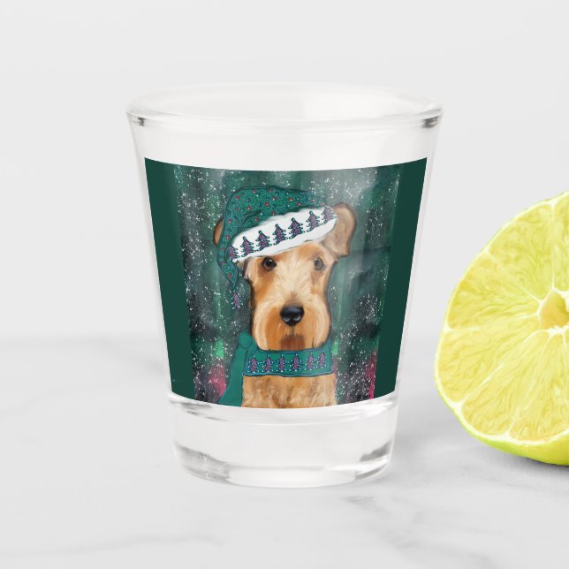 Verre A Shot Airedale Terrier (Devant)