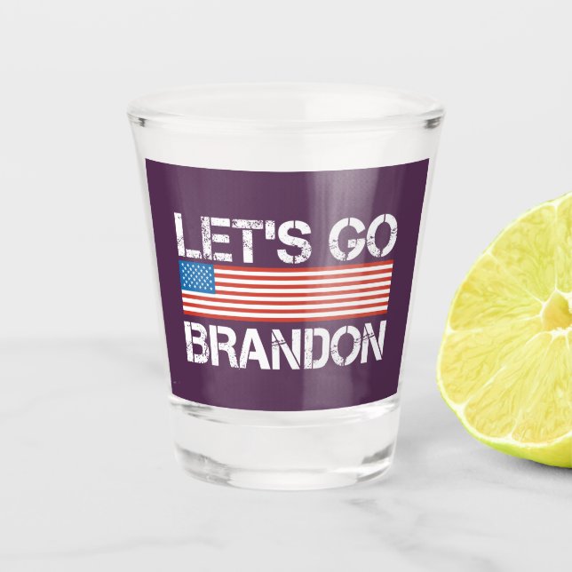 Verre A Shot Allons voir Brandon American Flag Purple (Devant)