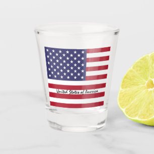 Verre A Shot American Flag & United States - USA party /sports