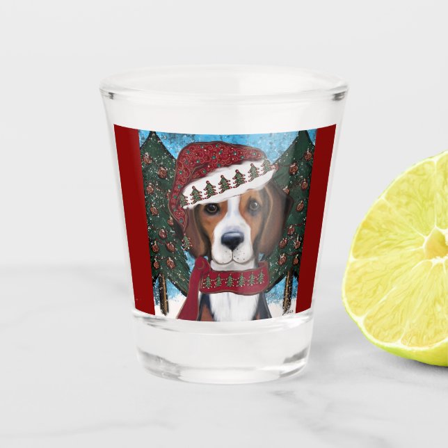 Verre A Shot American Foxhound (Devant)