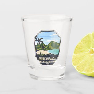Verre A Shot American Samoa National Park Retro Emblem
