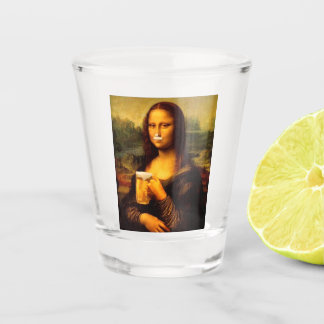 Verre A Shot Amusant Mona Lisa cadeau unique Amateur de bière
