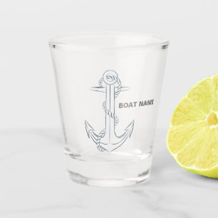 Verre A Shot Ancre nautique Capitaine Ajouter Nom Tir Gl Tir Gl
