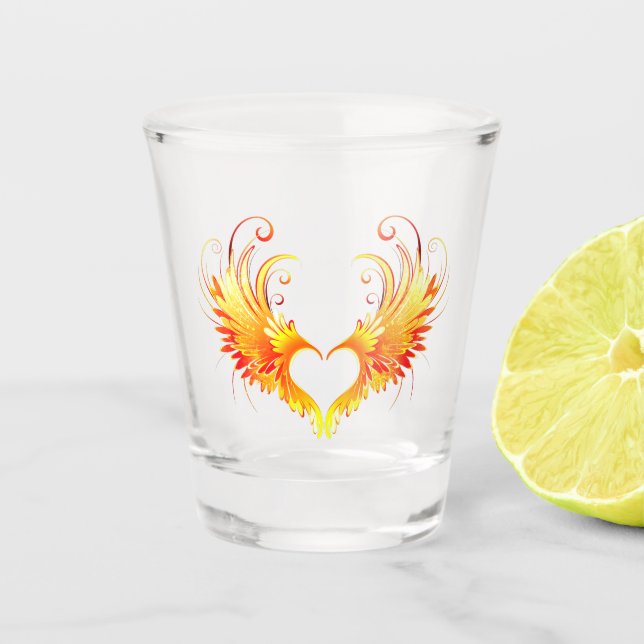 Verre A Shot Angel Fire Heart with Wings (Devant)
