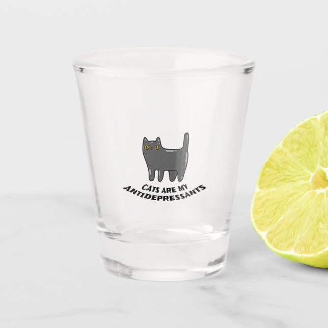 Verre A Shot Antidépresseur de chat (Devant)