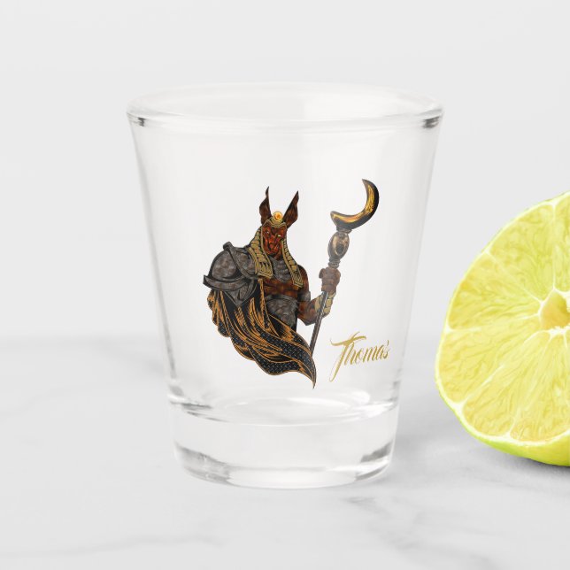Verre A Shot Anubis antique d'Egypte. (Devant)