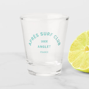 Verre A Shot Après Surf Club Turquoise Surfers Social Crest