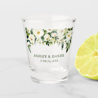 Aquarelle mariage Vert Blanc Floral