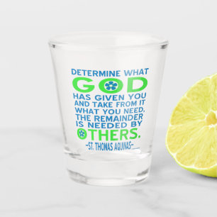 Verre A Shot Aquinas Citation Dieu Étant Donné Que D'Autres Ont