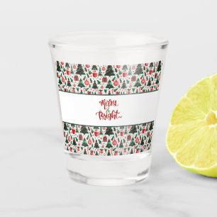 Verre A Shot Arbre de Noël, cadeaux, sucre de canne