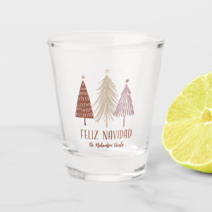 Verre A Shot Arbre de Noël Feliz Navidad Fêtes Élégant
