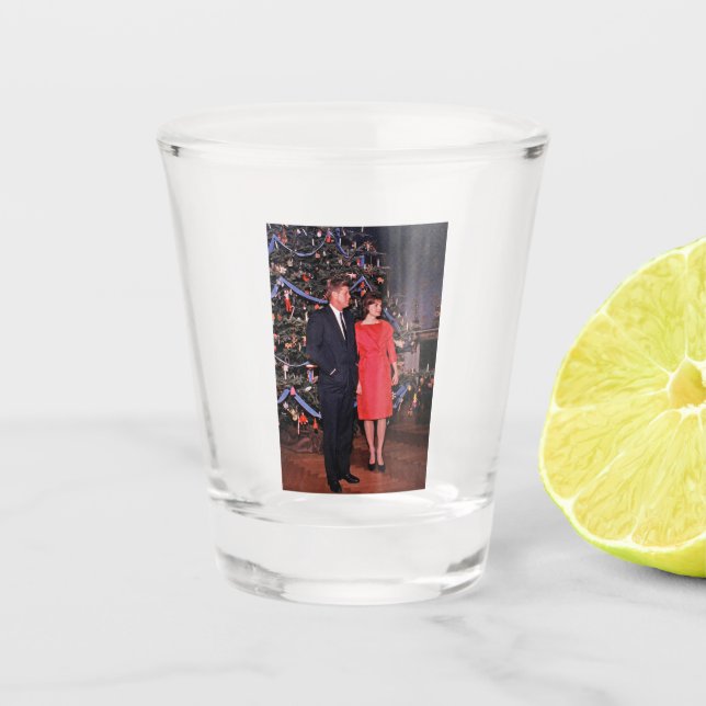 Verre A Shot Arbre de Noël Président John Kennedy & Jacqueline (Devant)