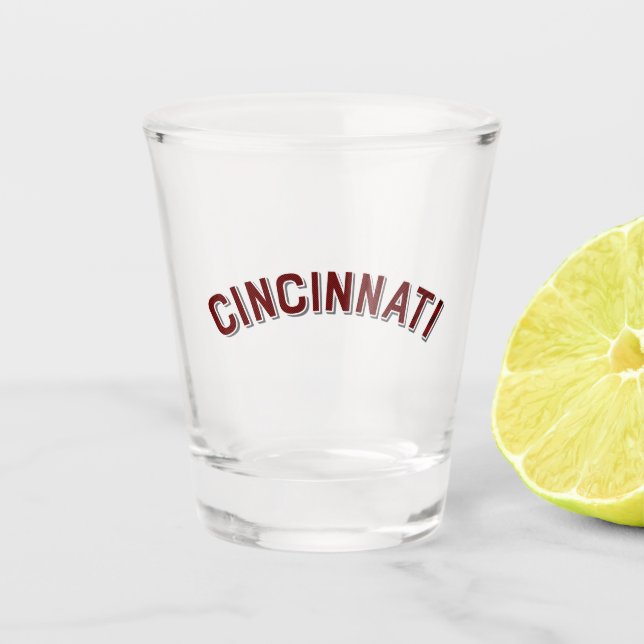 Verre A Shot Arc Vintage de Cincinnati, Ohio (Devant)