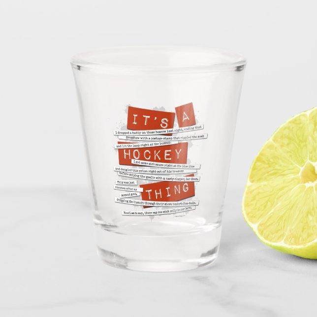 Verre A Shot Argot d'hockey (Devant)