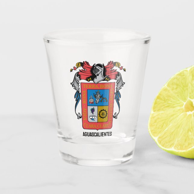 Verre A Shot Armoiries d'Aguascalientes (Etat) - MEXIQUE (Devant)