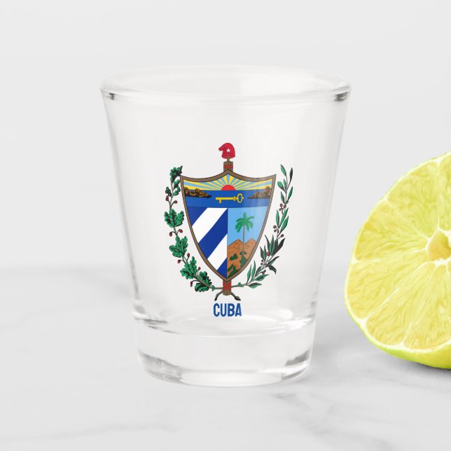Verre A Shot Armoiries de Cuba (Devant)