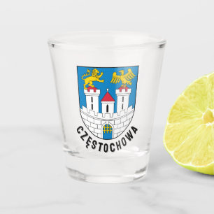 Verre A Shot Armoiries de Częstochowa, Pologne