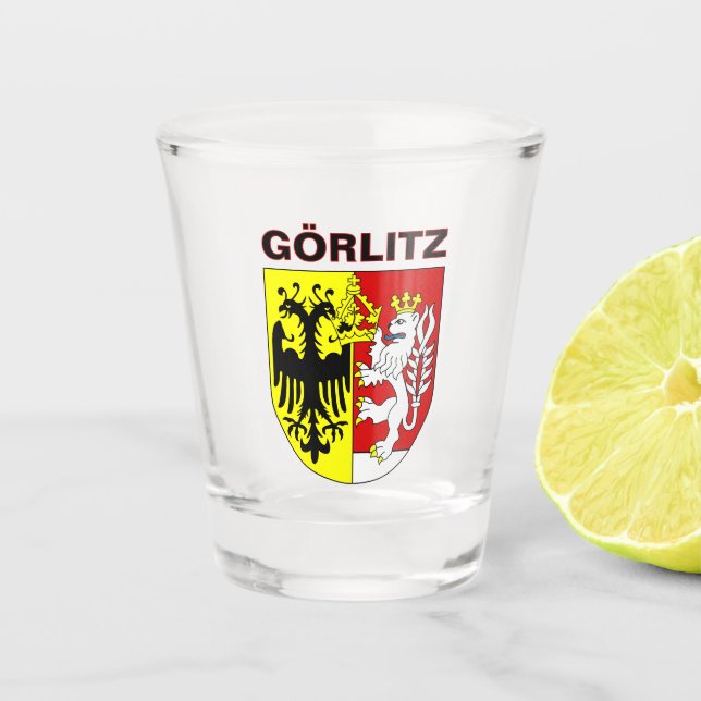 Verre A Shot Armoiries de Görlitz, Allemagne (Devant)