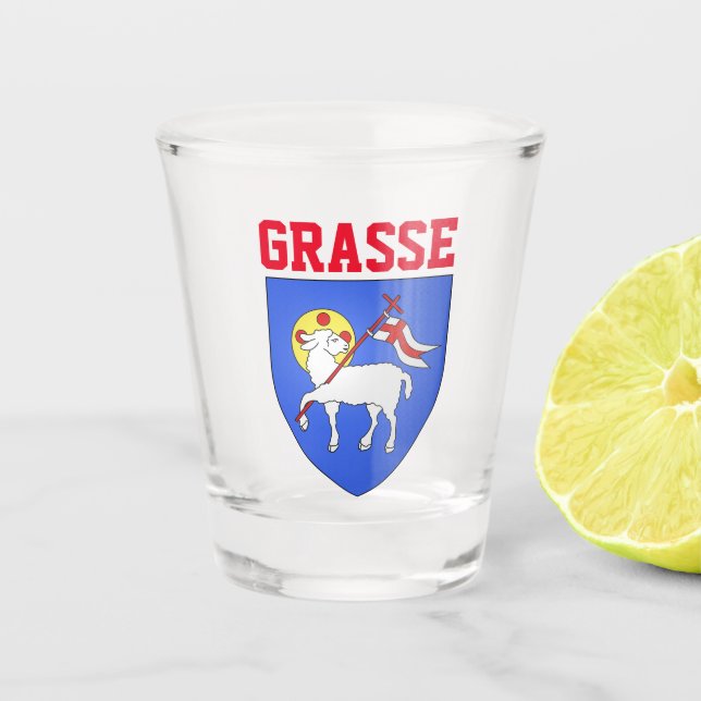 Verre A Shot Armoiries de Grasse - Alpes-Maritimes (FR) (Devant)